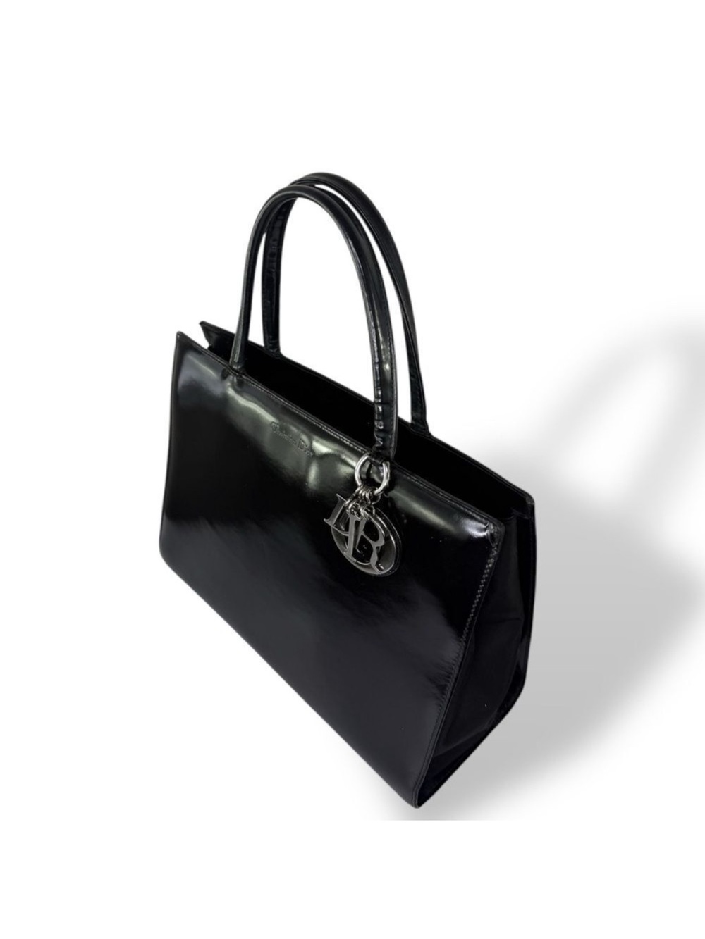 Christian DIOR Black Leather Lady D Tote - Picture 7 of 14